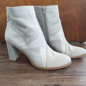 Faux suede star booties